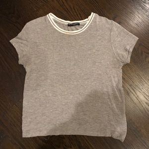 Brandy Melville Striped Collar Tee